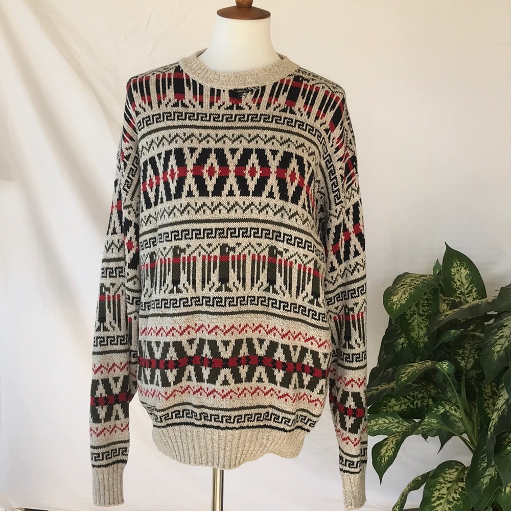 Vintage Aztec Style Funky Sweater 🌟